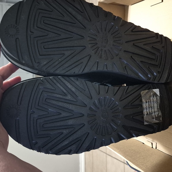 UGG Black Suede Classic Mini Platform Pull-On Boots - Picture 4 of 7